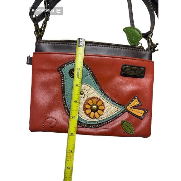 Chala Crossbody Leather Bird Bag 2 Adjustable STraps - Picture 3 of 10